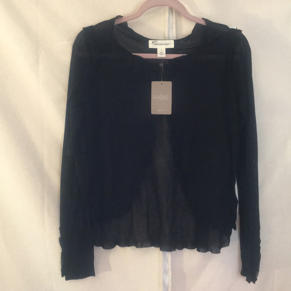 Sheer viscose cotton blend Anthropologie cardigan